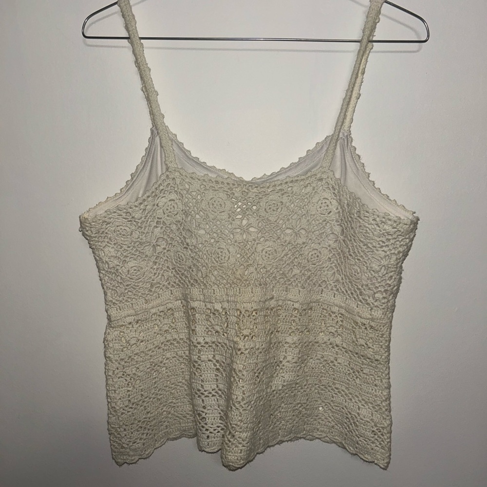 Boho Chic Crochet Ramie/Cotton Tank Top - Picture 2 of 4